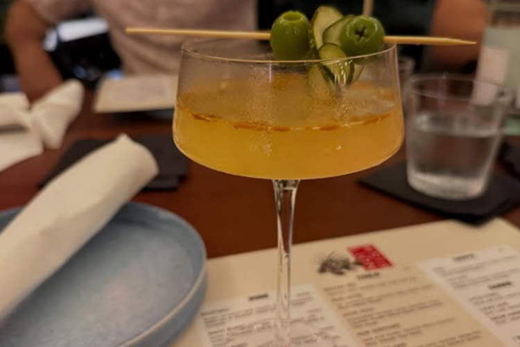 cocktail served at lionfish restaurant