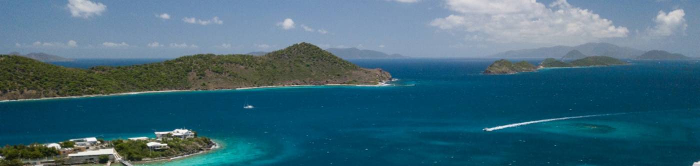 image of Caribbean Sea and distant cays of the Virgin Islands 